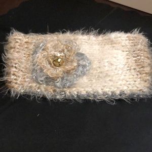 All Natural Mohair knitted Headband/Wrap